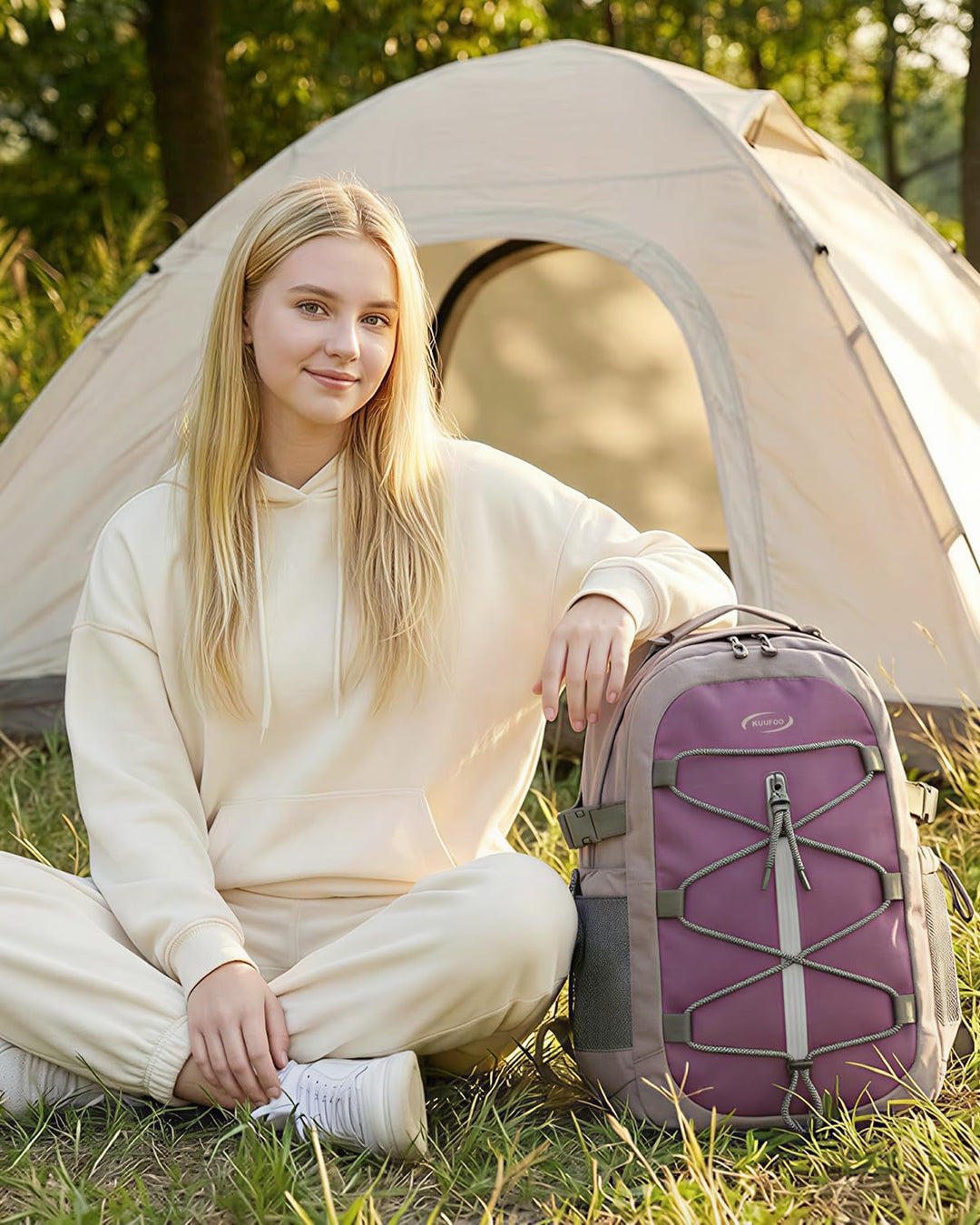 Amythe Schulranzen Jungen Teen Reflektierend Wasserdicht Leicht Sport, Lila | Reflektierend Wasserdi