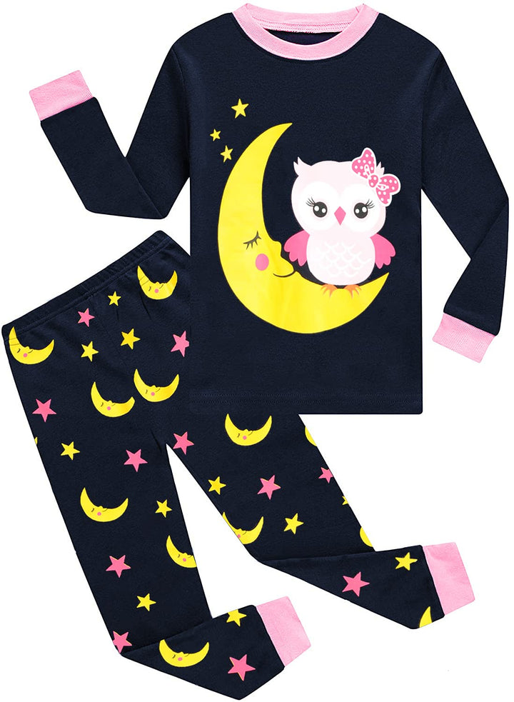 EULLA Kinder Mädchen Schlafanzüge Langarm Baumwolle Winter Pyjama Set Einhorn Prinzessin Dino Hase E
