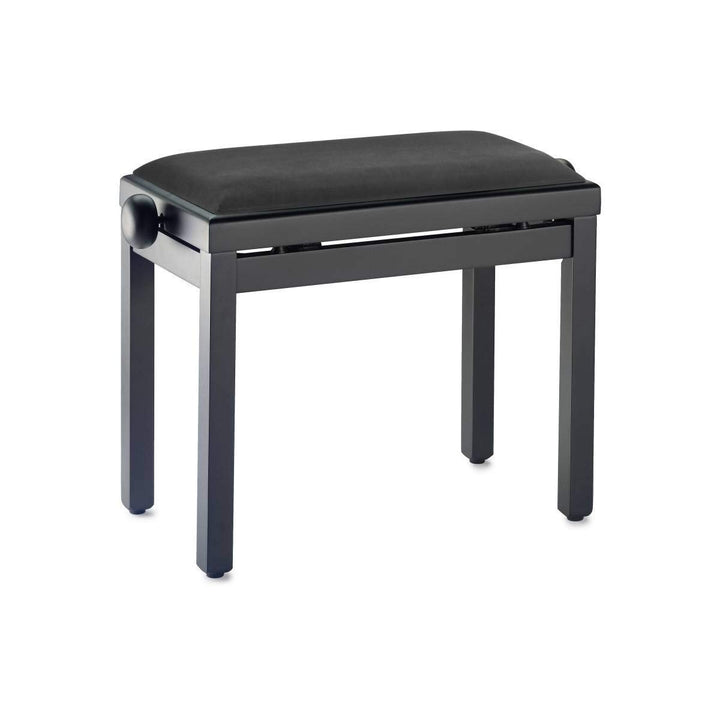 Stagg 21877 PB39 BKP SVBK Samt-Klavierbank (Höhenverstellbar: 49-59 cm, Sitz Abmessung: 55x32cm) sch