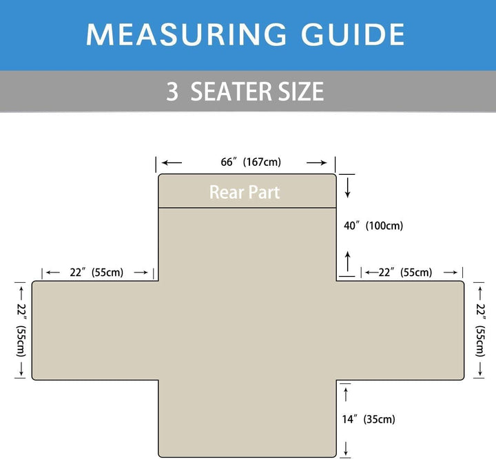 PETCUTE Sofabezüge Sofabezug 3-Sitzer,Sofahusse Sessel Bezug Couchbezug Gesteppte Sofaschoner Sofa b