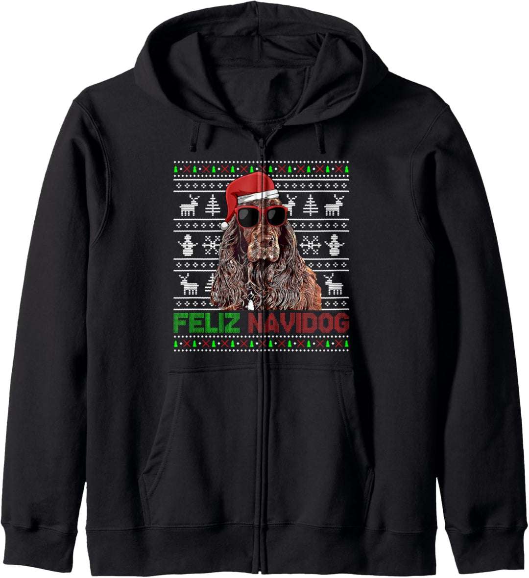 Boykin Spaniel Hund Feliz Navidog Funny Christmas Kapuzenjacke