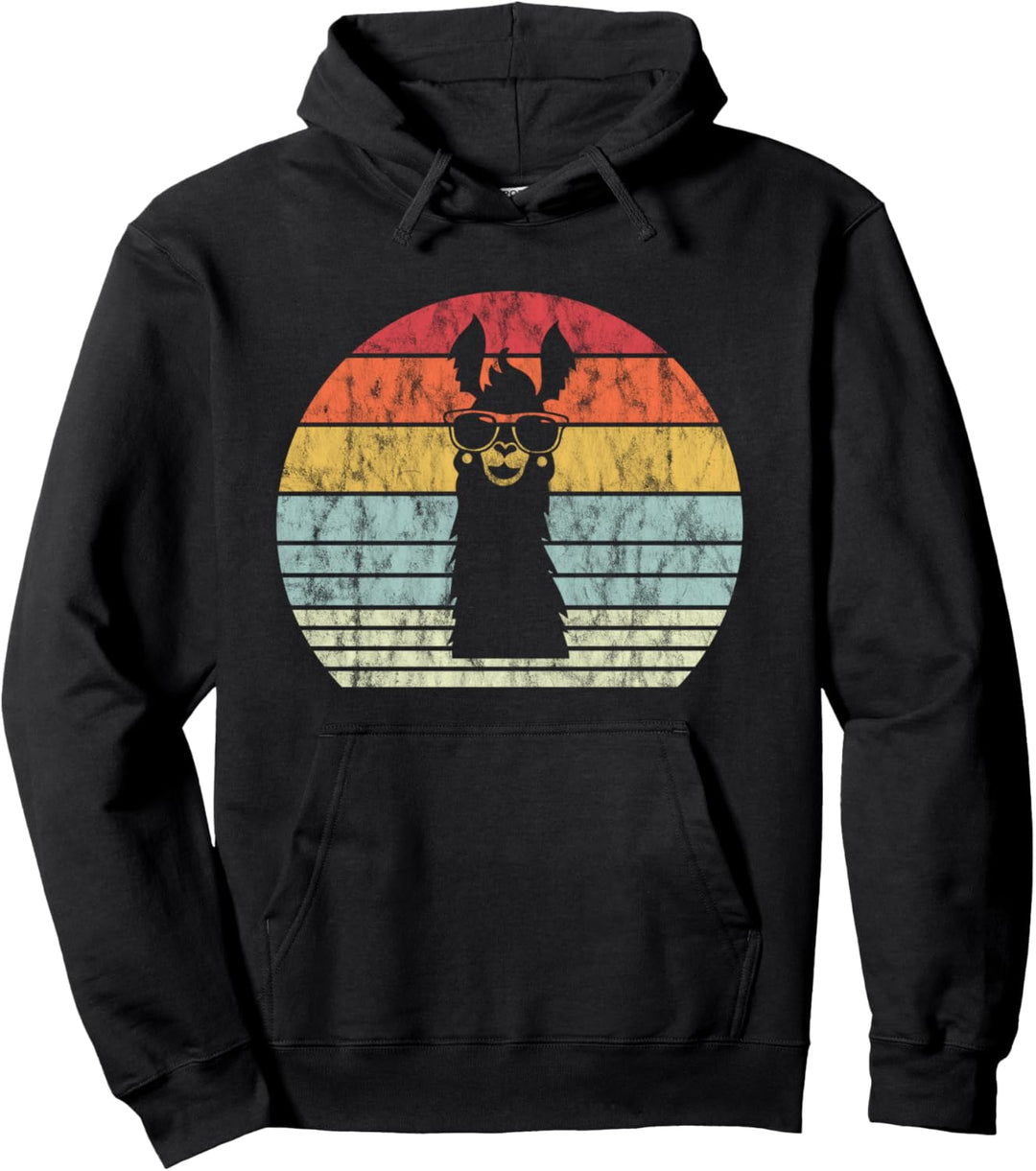 Alpacca Hemd, Retro Style Lama Pullover Hoodie