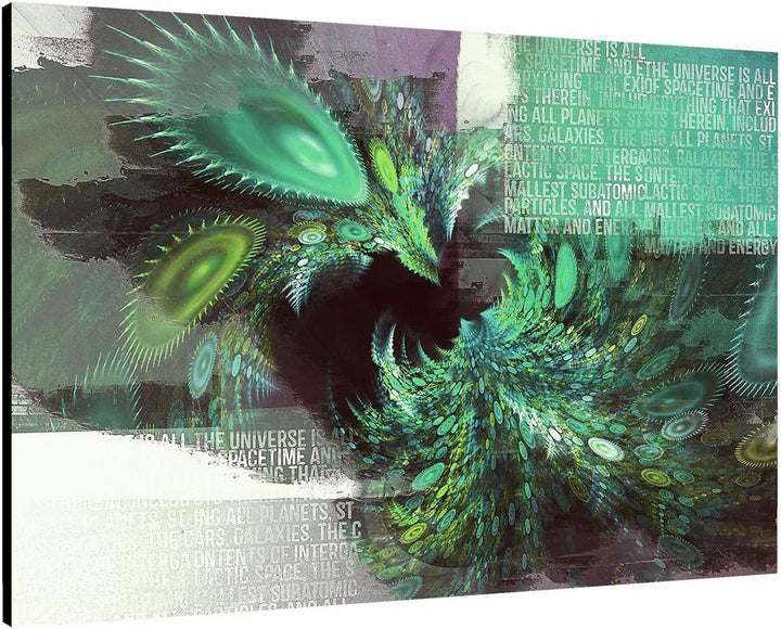 Paul Sinus Art Kunstdruck mintgrün Abstrakt478_60x80cm LeinLeinwandbild Traumwelten XXL fertig auf K