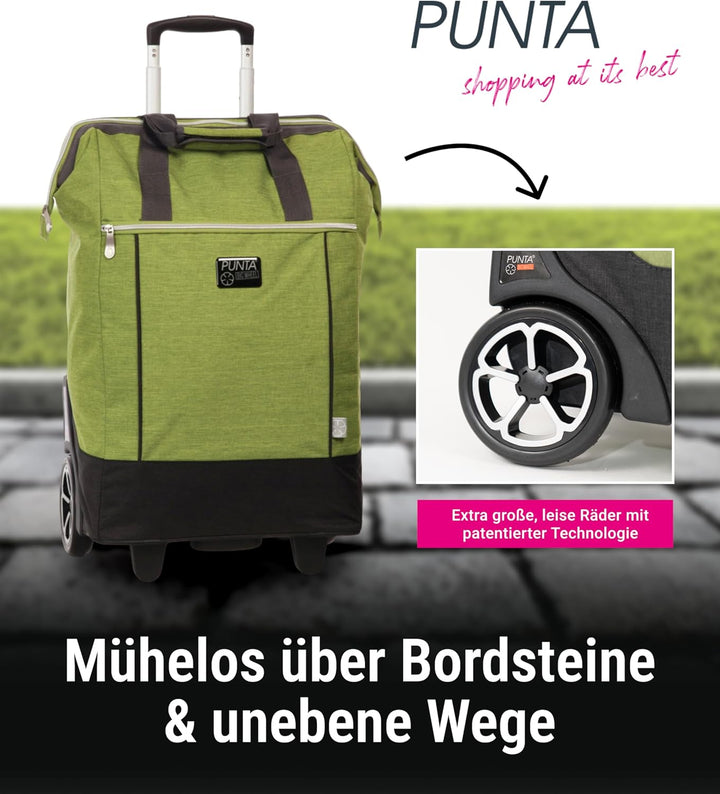 Punta® Einkaufstrolley Big Wheel 40L | grosser & Stabiler Einkaufsroller mit XL-Rädern | leise & lei