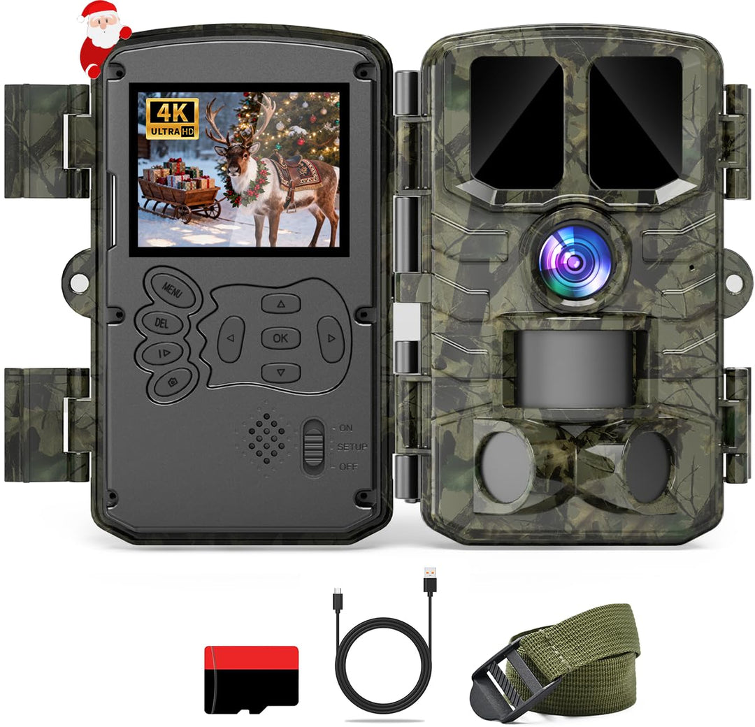 Coolifepro Wildkamera 60MP 4K HD, Wildtierkamera mit Bewegungsmelder Nachtsicht, 850nm IR LED Nachtk