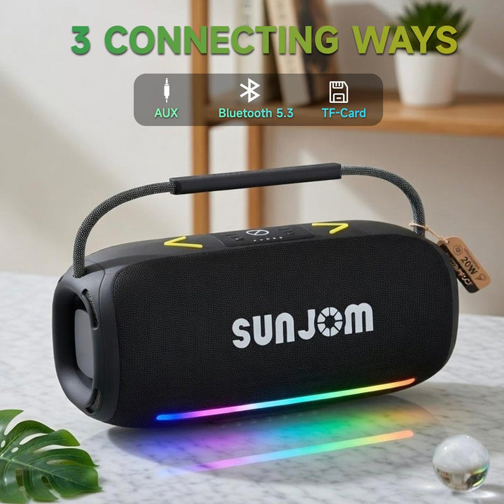 Bluetooth-Lautsprecher mit RGB-Lichtern,60W TWS-Pairing, tiefem Bass, IPX4, tragbar für Party & Outd