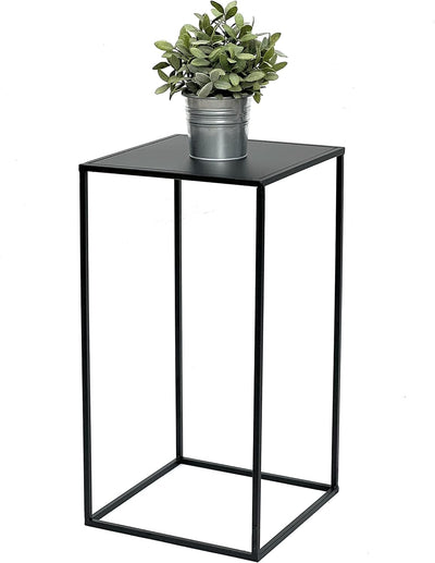 DanDiBo Blumenhocker Metall Schwarz Eckig 60-50 cm Blumenständer Beistelltisch 96312 Blumensäule Mod