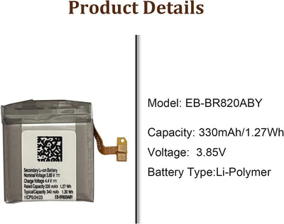 HIGHAKKU Ersatzakku Batterie EB-BR820ABY kompatibel mit Samsung Galaxy Watch Active 2 44mm GH43-0496