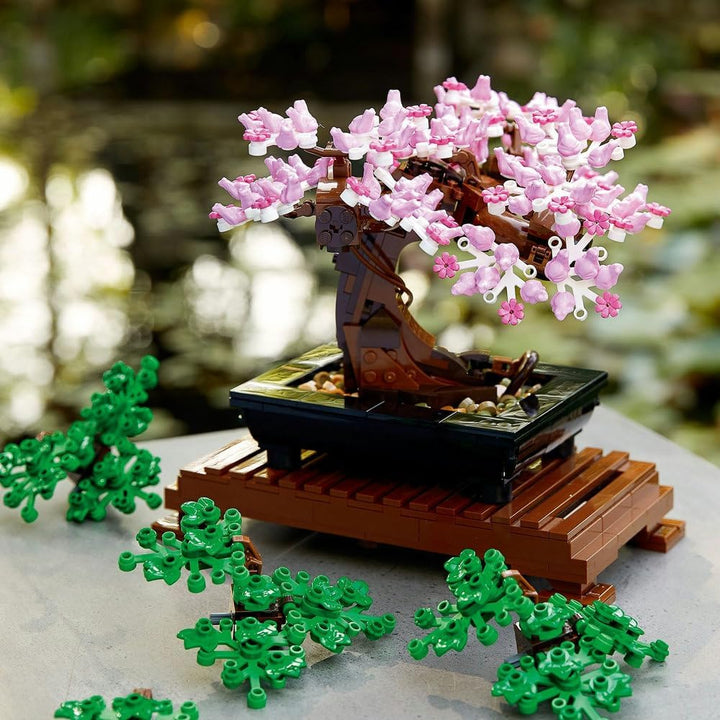 LEGO 10313 Icons Wildblumenstrauss-Set & 10281 Icons Bonsai Baum, Kunstpflanzen-Set zum Basteln für