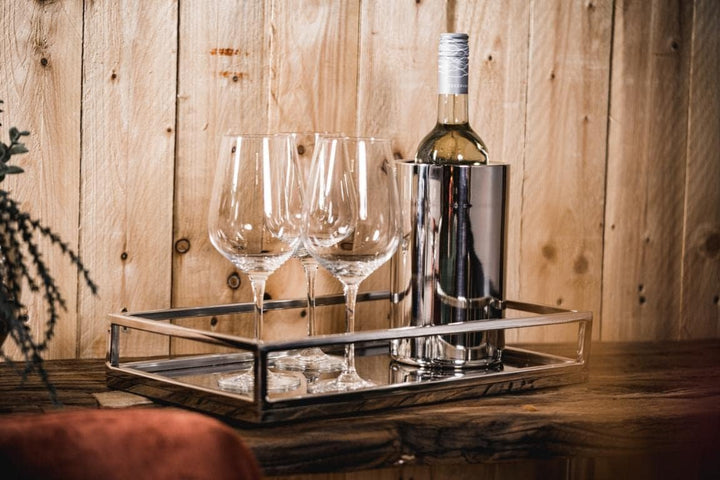 Champagnerkühler doppelwandig, Weinkühler, Flaschenkühler Sektkühler Getränkekühler aus Edelstahl Si