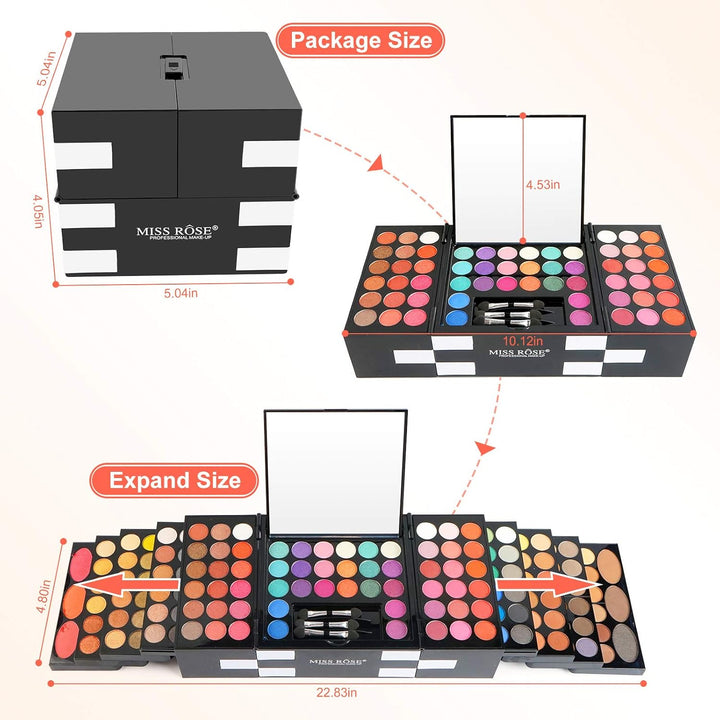 PhantomSky 148 Farben Schminkset, Cosmetics Schminkkoffer Mädchen Make Up Set für Teenager Kosmetik