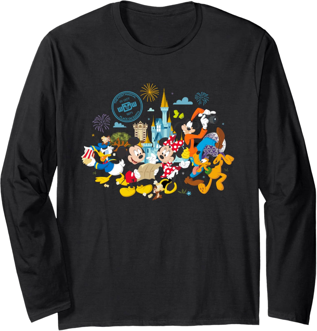 Walt Disney World 50th Anniversary Mickey and Friends Langarmshirt