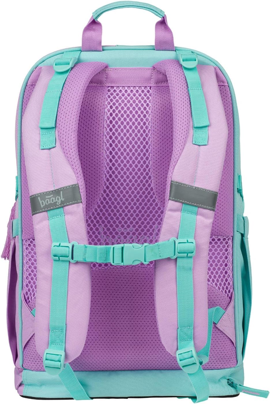 Baagl Schulrucksack Set Mädchen 3 Teilig - Schultasche ab 3. Klasse - Grundschule Ranzen mit Brustgu