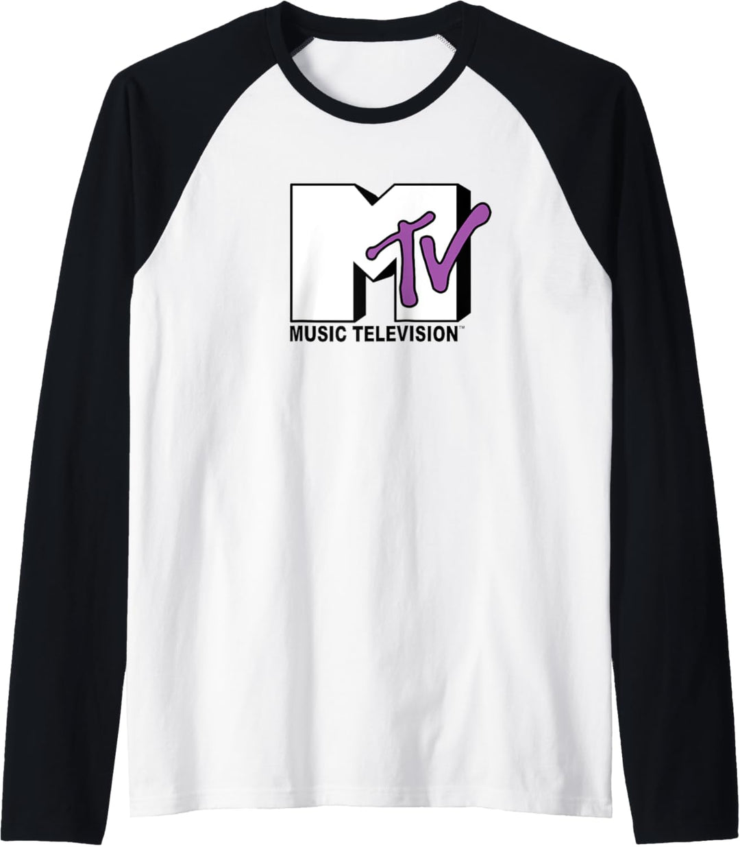 MTV Simple Purple Logo Raglan