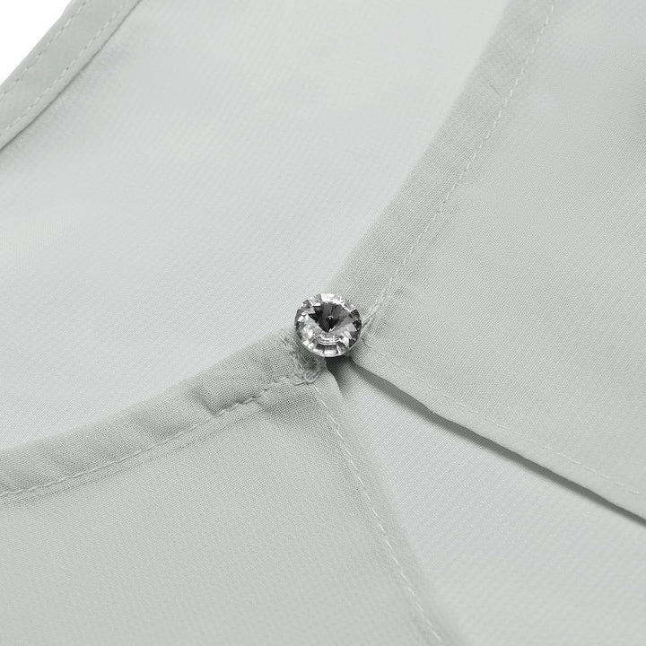 Bolerose weich Hochzeit Umhängetuch Abend Durchsichtiges Chiffon Überwurf Umhang Schultertuch Silber