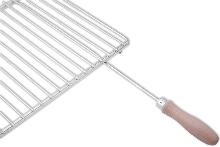 DEOS Edelstahl Grillrost Verstellbar 50-60 x 30 cm - Flexibler Rost für Kamine &amp; Feuerschale - Einst
