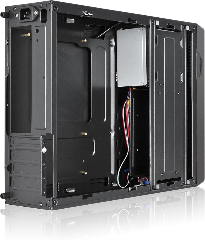 L-LINK ATX Slim PC-Gehäuse mit USB 3.0 Frontal | Netzteil 500 W | PC-Tower mit elegantem und langleb