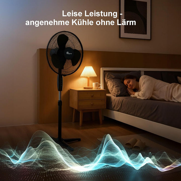 EXTRALINK Standventilator, Ventilator mit 3 Geschwindigkeitsstufen Durchmesser 40 cm Höhenverstellba