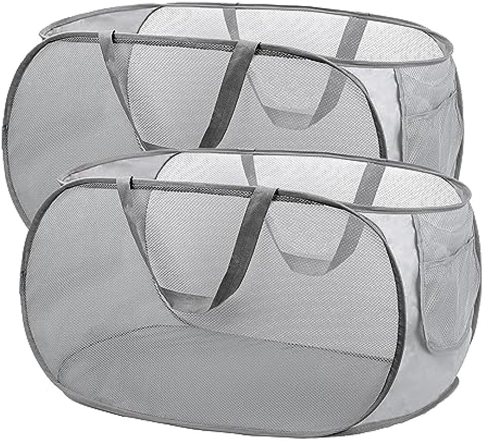 Pop Up Wäschekorb Faltbarer Wäschekorb 2 Stk(36 * 36 * 58 Cm) Wäschetonne Wäschekorb klappbar mit Gr