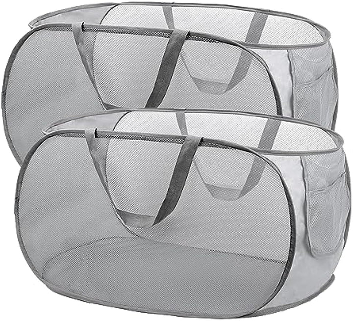Pop Up Wäschekorb Faltbarer Wäschekorb 2 Stk(36 * 36 * 58 Cm) Wäschetonne Wäschekorb klappbar mit Gr