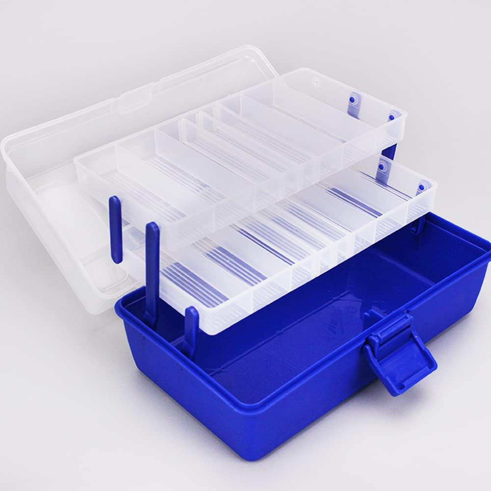 Angelkoffer, Mehrschichtige Angelbox, Aufbewahrungsbox für Angelzubehör, Aufbewarhungsbox für Angel