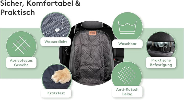Go rilla Autositzbezug für kleine bis mittlere Hunde als Hundekorb oder Schondecke für Vordersitz un