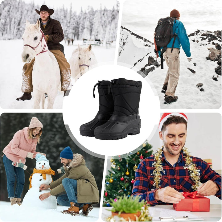 Knixmax Herren Damen Schneestiefel Winterstiefel Warme Gefüttert Winterschuhe rutschfest Wasserdicht