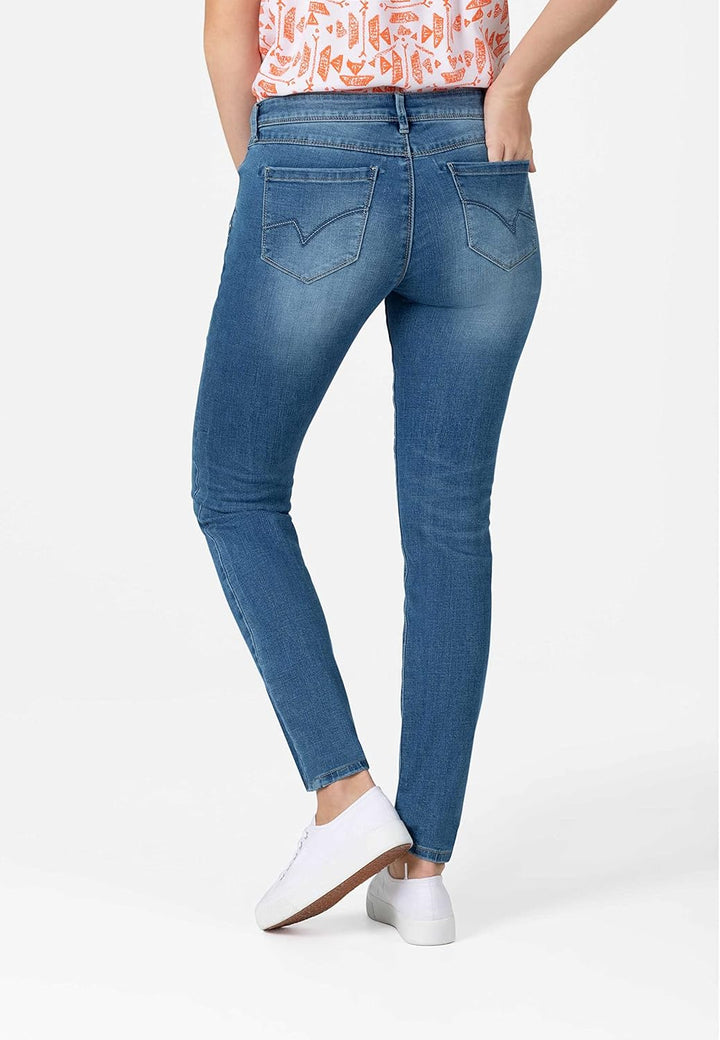 Timezone Damen Slim DashniTZ 25W / 30L Smurf Blue Wash, 25W / 30L Smurf Blue Wash