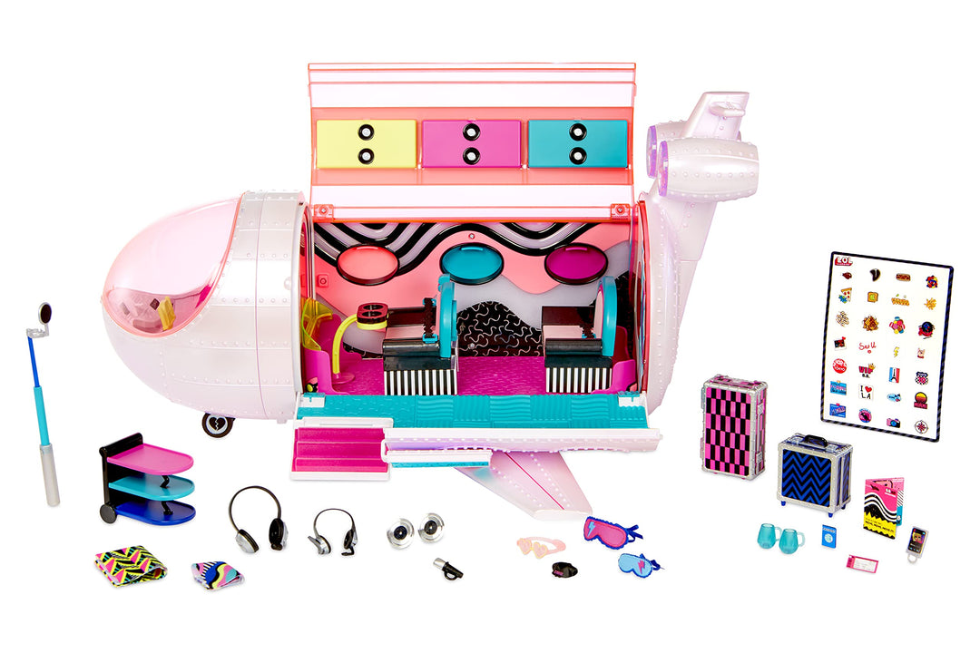 L.O.L. Surprise! OMG 4-in-1- Flugzeug mit 50 Überraschungen inklusive zahlreichen Accessoires zum Sa
