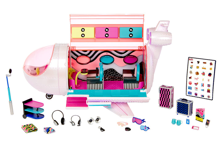 L.O.L. Surprise! OMG 4-in-1- Flugzeug mit 50 Überraschungen inklusive zahlreichen Accessoires zum Sa