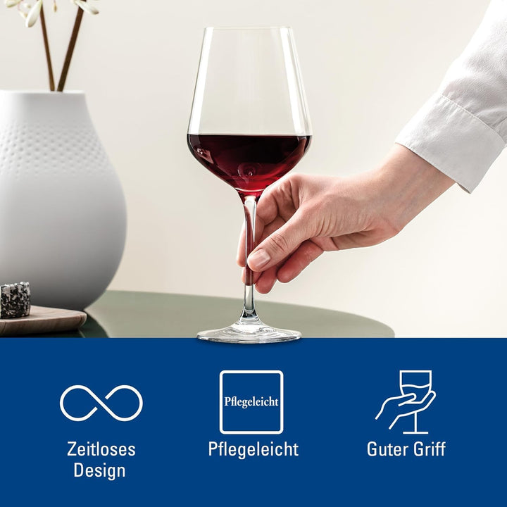 Villeroy &amp; Boch Villeroy und Boch La Divina Bordeaux Kelch, Set 4tlg. Glasset, Glas, 4-teilig, 4 4 S