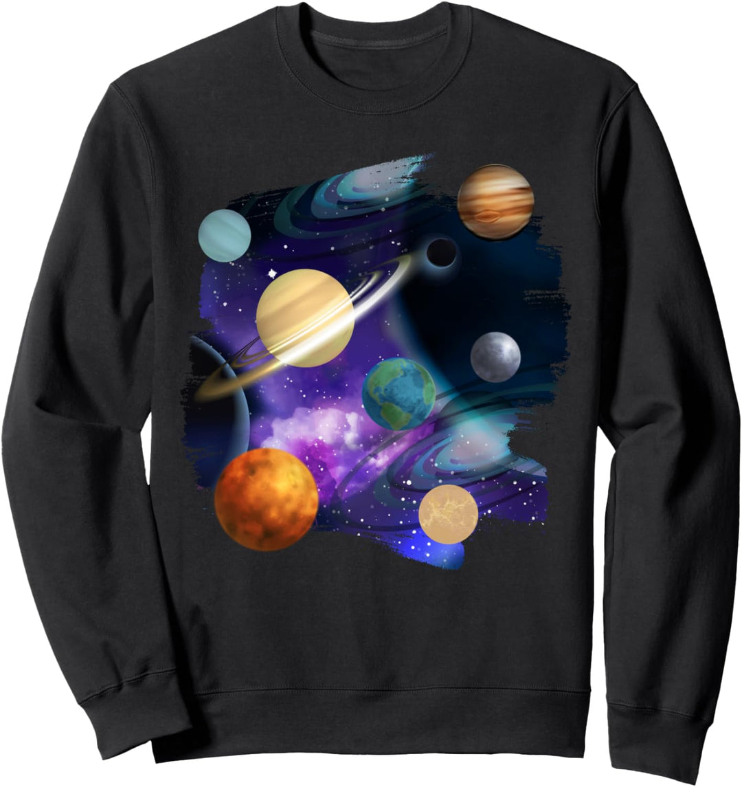 Sonnensystem I Galaxie I Weltall I Weltraum Cooles Planeten Sweatshirt