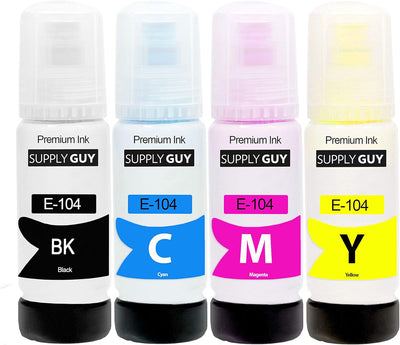 SupplyGuy Tinte kompatibel mit Epson 104 für EcoTank ET-2710 ET-2711 ET-2712 ET-2714 ET-2715 ET-2720
