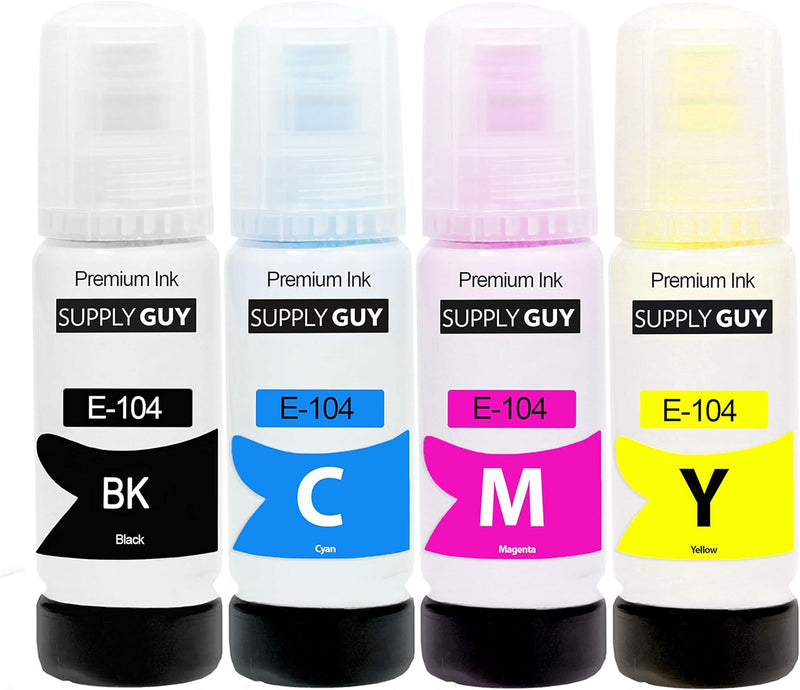 SupplyGuy Tinte kompatibel mit Epson 104 für EcoTank ET-2710 ET-2711 ET-2712 ET-2714 ET-2715 ET-2720