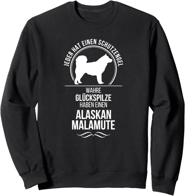 Alaskan Malamute Schutzengel Hund Hunde Hundespruch Sweatshirt