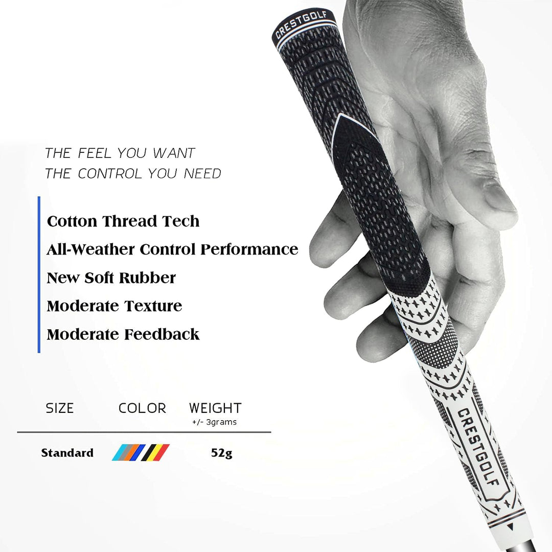 CRESTGOLF Golfgriffe Aktualisierte Multi-Compound-Golfgriffe für Golfschläger, Golf Grips Set mit 13