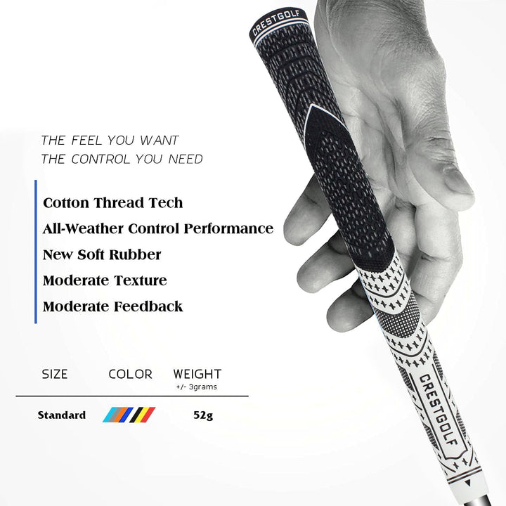 CRESTGOLF Golfgriffe Aktualisierte Multi-Compound-Golfgriffe für Golfschläger, Golf Grips Set mit 13