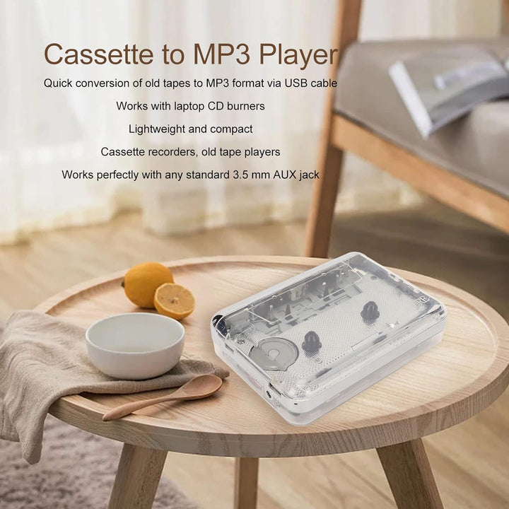 Bewinner 2022 Aktualisierter Kassetten zu MP3 Konverter, Tragbare USB Audio Musikkassetten zu Digita