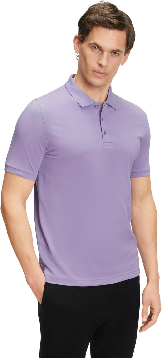 FALKE Herren Basic Polo Shirt Piqué Polohemd weich hautfreundlich atmungsaktive Baumwolle 1 Stück M