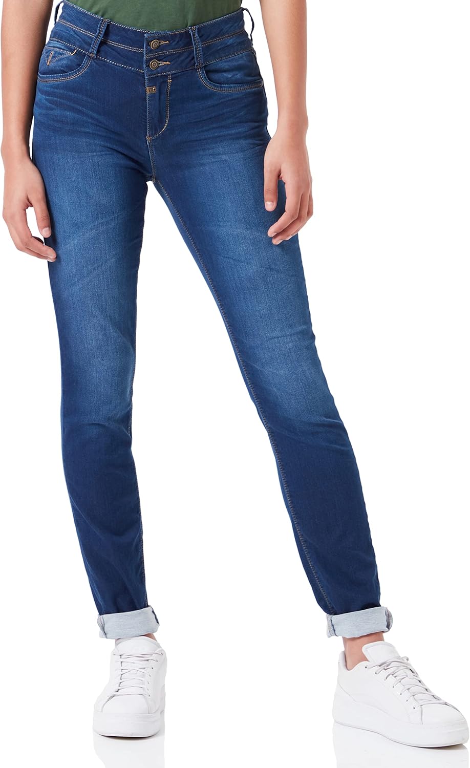 Timezone Damen Slim EnyaTZ Womenshape 26W / 32L Intense Blue Wash, 26W / 32L Intense Blue Wash