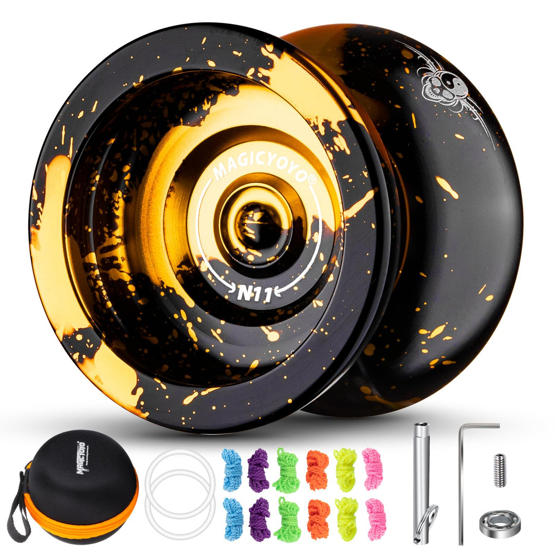 MAGICYOYO Professionelles JoJo N11 Plus Reaktionsfähiges JoJo für Kinder, Zweizweck-Metall Jo-Yo mit