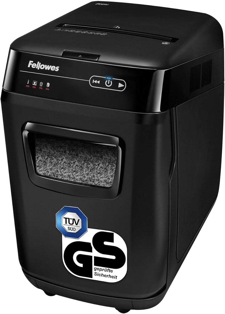 Fellowes Automatischer Aktenvernichter AutoMax 200M - bis zu 200 Blatt gleichzeitig (Mikropartikel,
