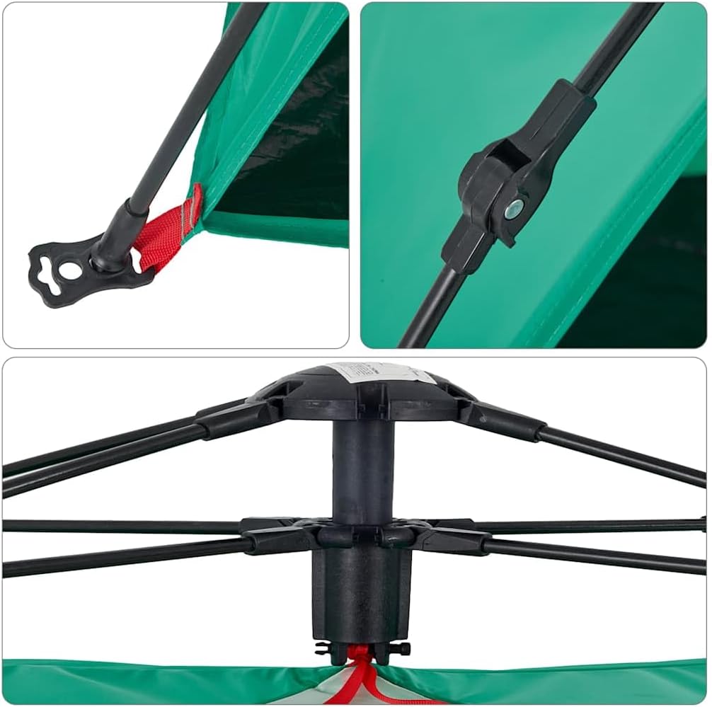 vidaXL Strandzelt, Strandmuschel mit Quick-Release-System, Wasserdicht Campingzelt mit offenem Einga