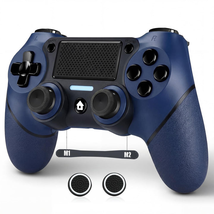 VooFun Wireless Controller Kompatibel mit PS-4/Pro/Slim/PC, Bluetooth Gamepad mit Vibration,6-Achsen