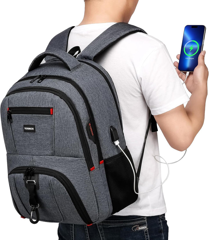 Schulrucksack Jungen Mädchen Teenager Rucksack Herren Damen für 15,6 Zoll Laptop Rucksack Arbeit Was