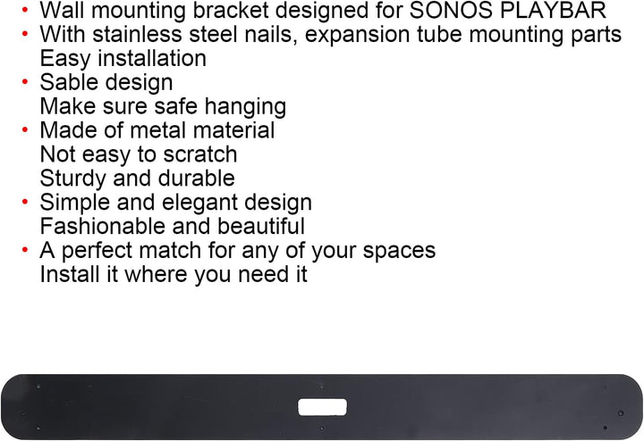 ciciglow Wandlautsprecherhalterung, für SONOS PLAYBAR Kratzfester Langer Lautsprecher-Wandhalterungs