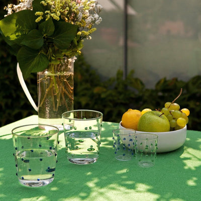 Zafferano Party Set 6 trasparentes Wassergläser mit Tupfen 6