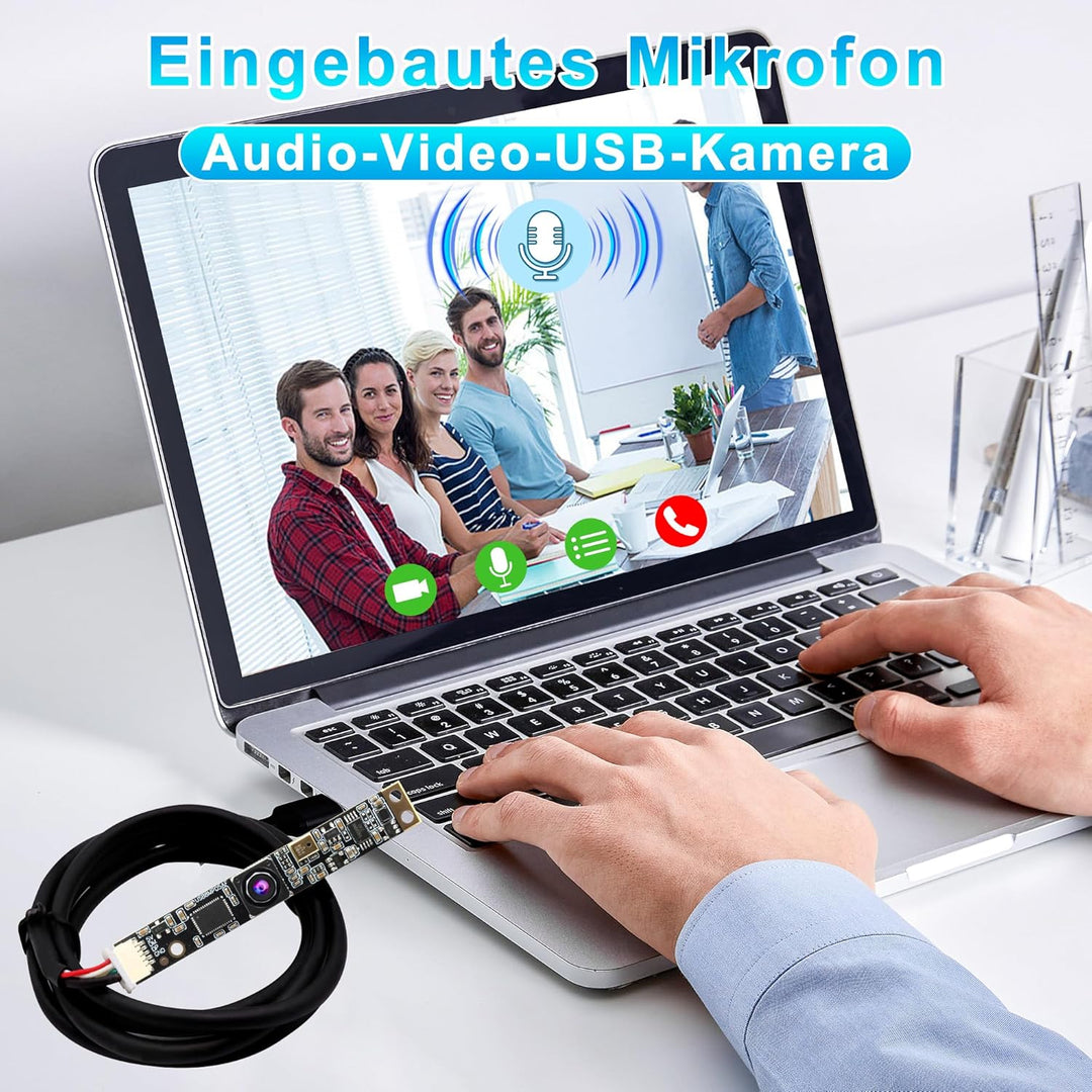G 8MP USB Kameramodul mit Mikrofon Weitwinkel PC Kamera für Computer 4K Lightburn Kamera für Lasergr
