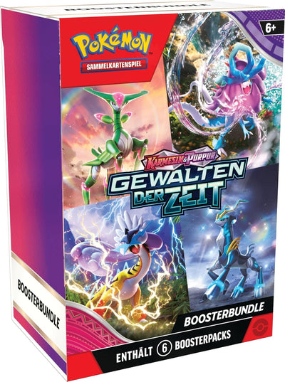 Pokémon-Sammelkartenspiel: Boosterbundle Karmesin & Purpur – Gewalten der Zeit (6 Boosterpacks) Sing