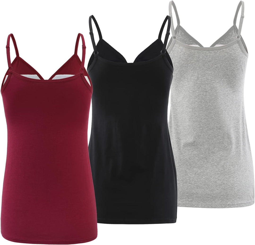 ZUMIY Schwangerschaft Stillen Top, Damen Baumwolle Umstandskleidung Schlaf Ärmellos Cami mit Verstel